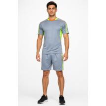 Екип за футбол/волейбол/хандбал фланелка с шорти сиво, ел. зелено и оранжево